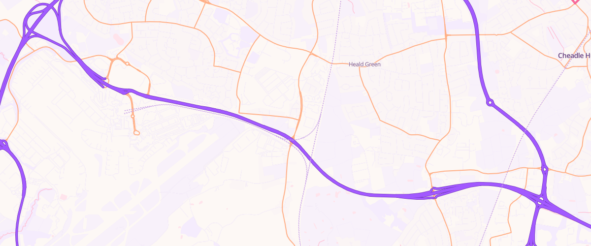 Map showing the location of Tgc Styal Road
