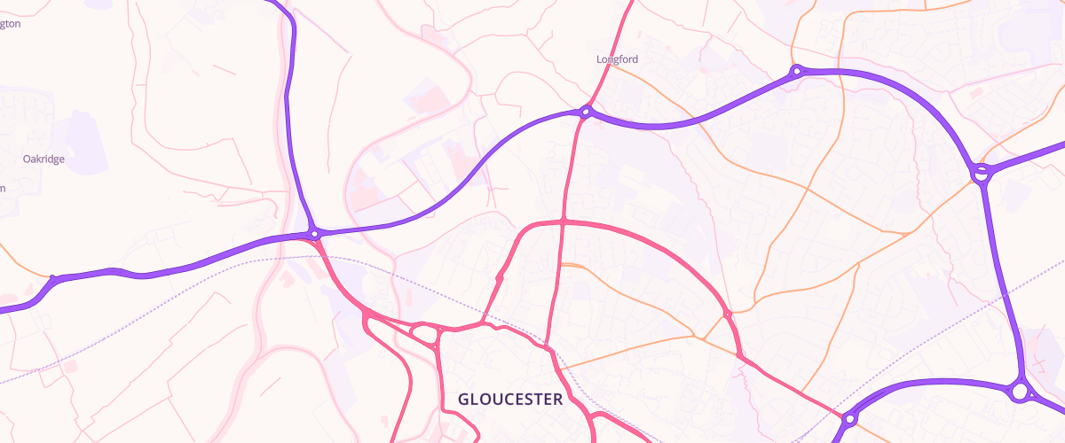 Map showing the location of Gloucester Superstore Petrol Filling