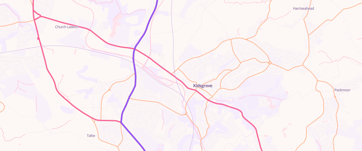 Map showing the location of Stoke-On-Trent Kidsgrove Superstore Petrol