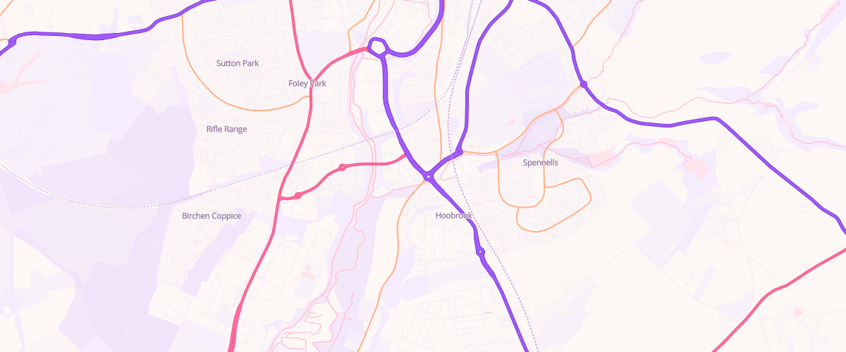 Map showing the location of Mfg Viaduct