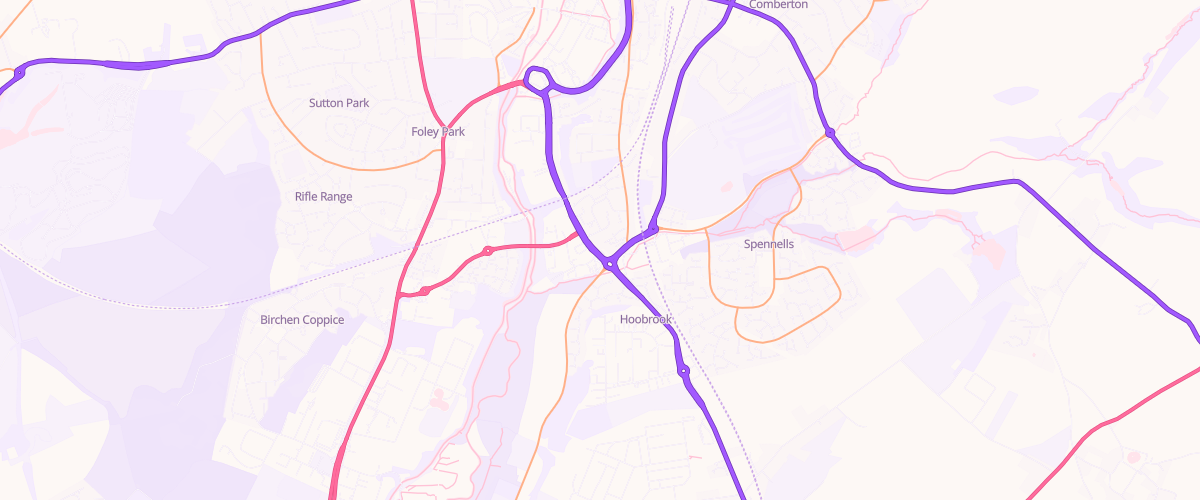 Map showing the location of Mfg Kidderminster