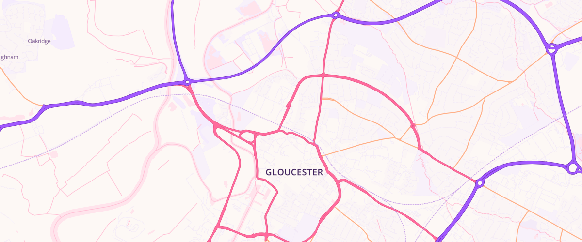 Map showing the location of Perry Jordan Gloucester Ltd