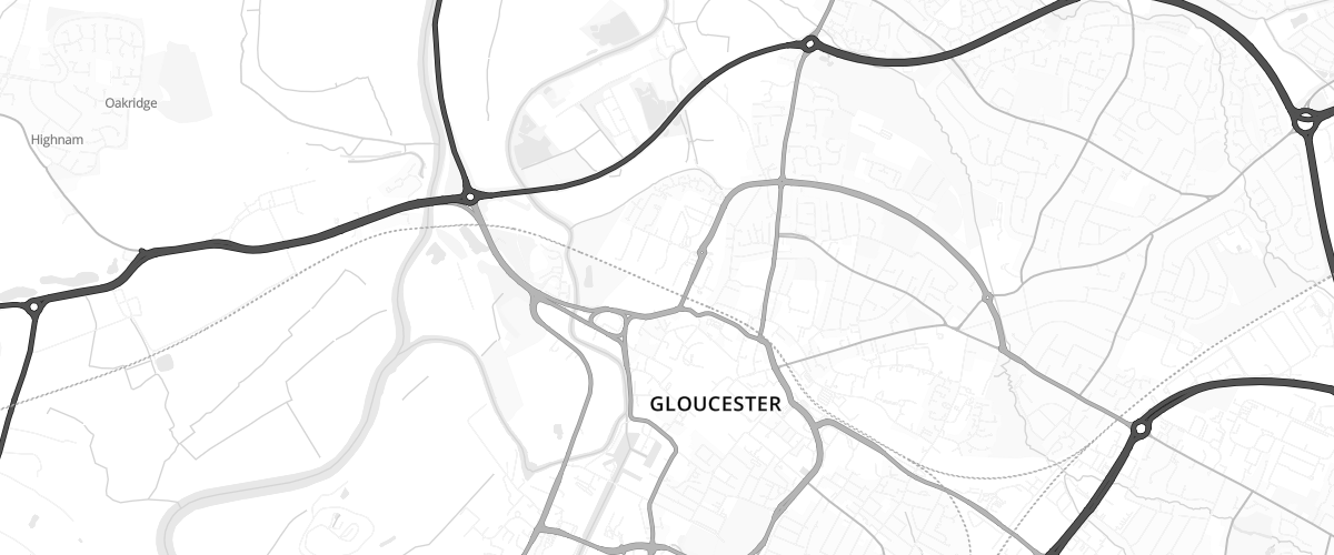 Map showing the location of Gloucester Superstore Petrol Filling