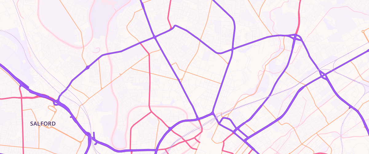Map showing the location of Cheetham Service Station