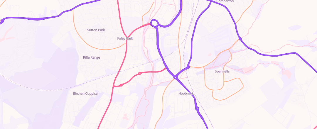Map showing Jeffrey Raymond Law, Kidderminster