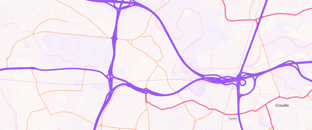 Map showing the location of Asda Royle Green Express