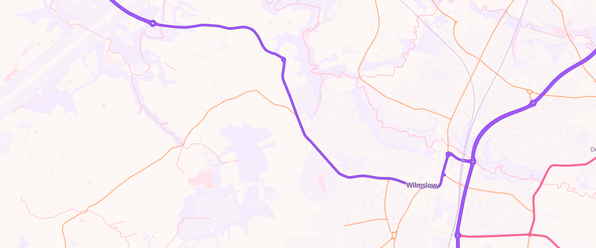 Map showing the location of Asda Altrincham Road Express