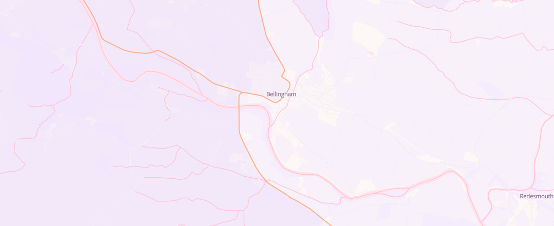 Map showing Riverside Garage, Hexham