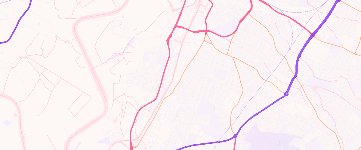 Map showing the location of Bristol Road