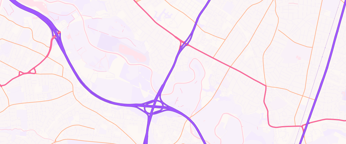 Map showing the location of Asda West Didsbury Express