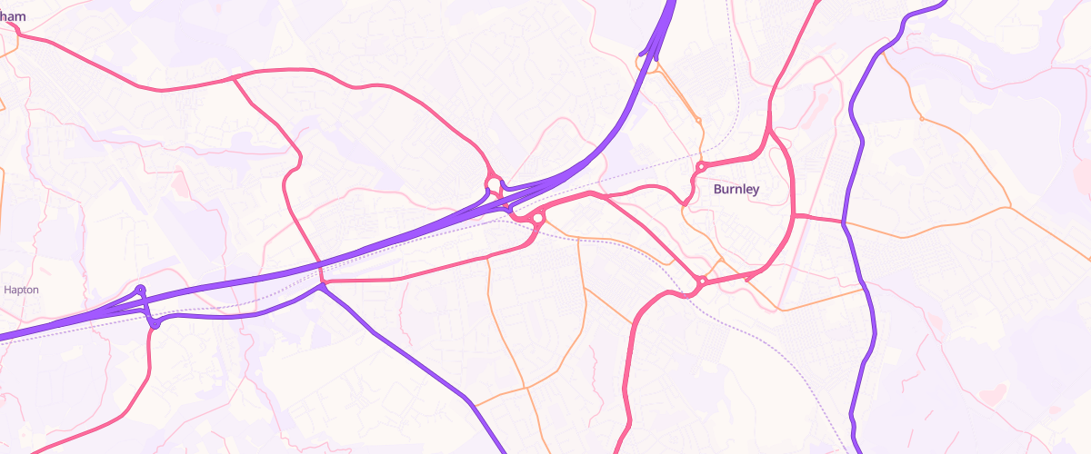 Map showing the location of Eg Burnley Barracks Pfs