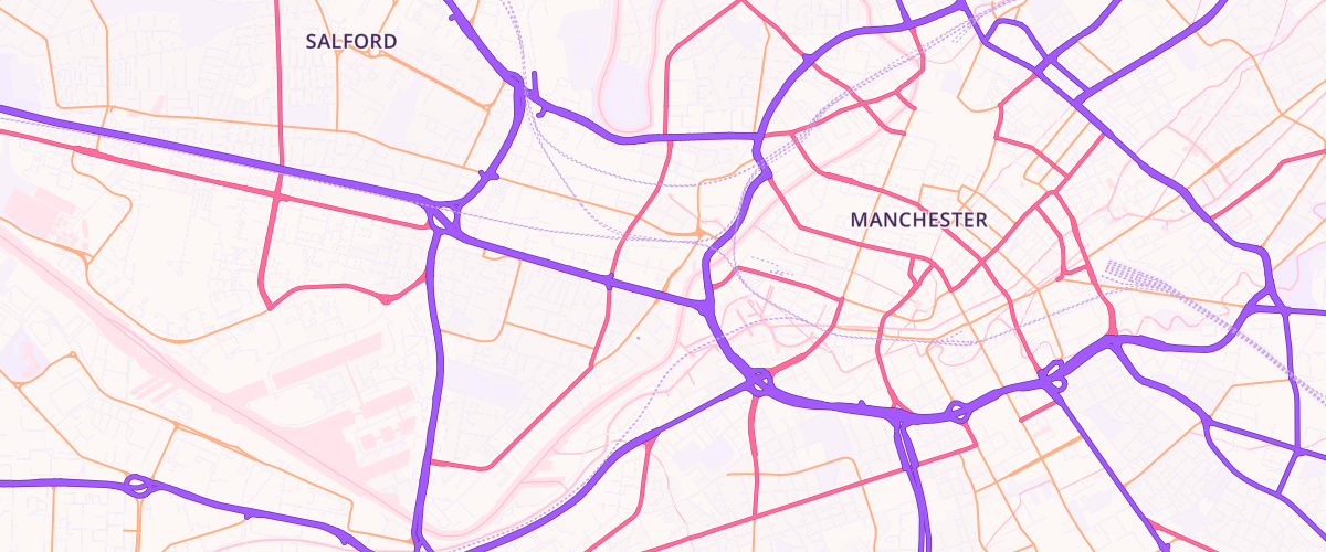 Map showing the location of Sainsburys Salford