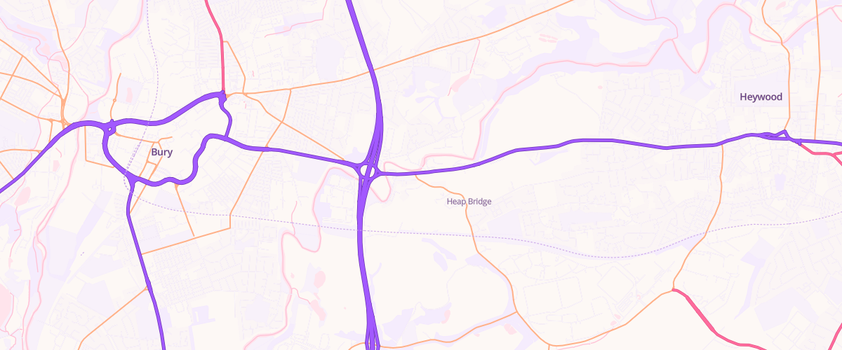 Map showing the location of Eg Heap Bridge Pfs