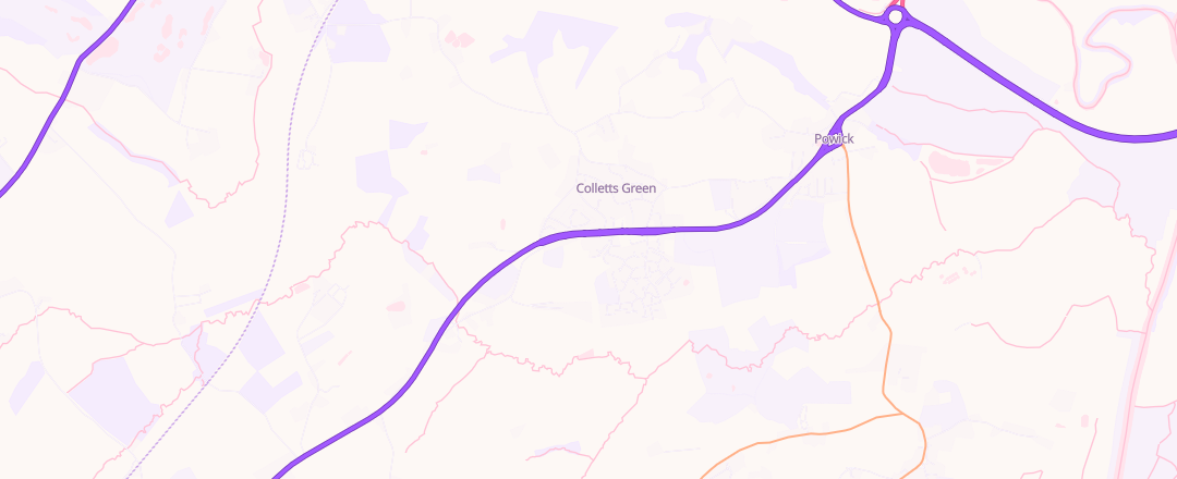 Map showing Startin Skoda, Worcester