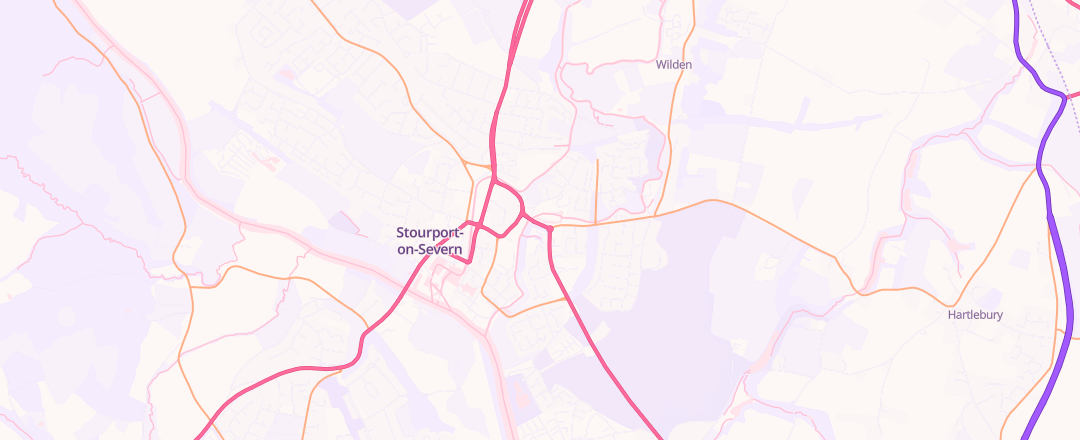 Map showing David Antony Dare, Stourport On Severn