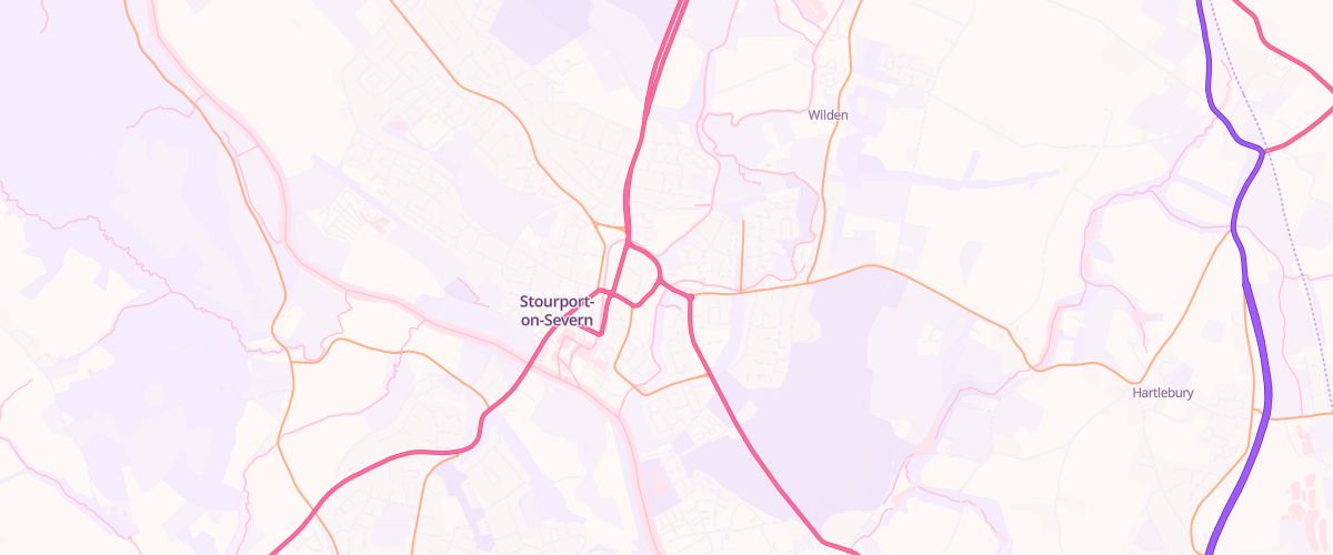 Map showing the location of Rontec Stourport