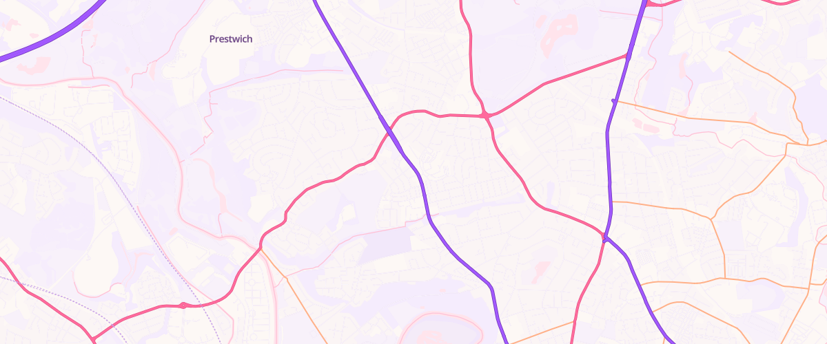 Map showing the location of Shell Co-Op Hilton Park