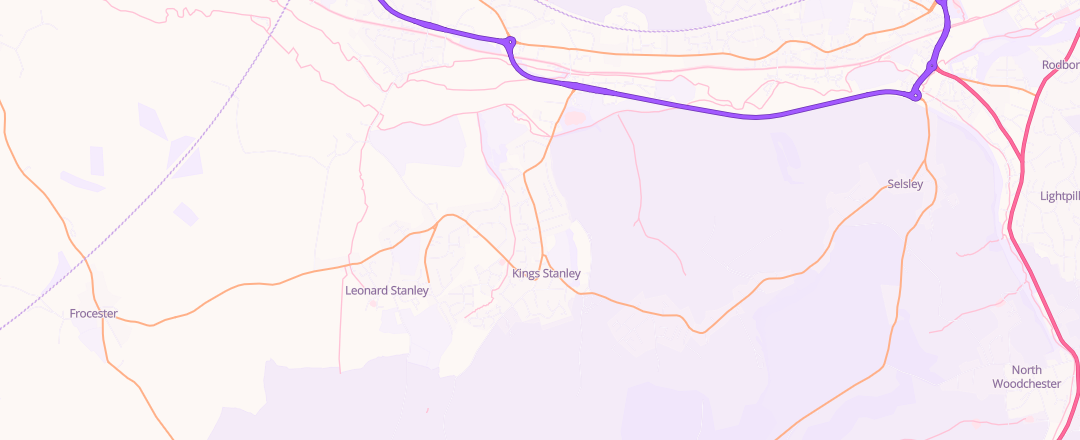 Map showing Kings Auto Centre, Stroud