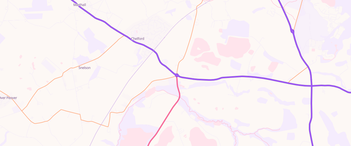 Map showing the location of Shell Chelford