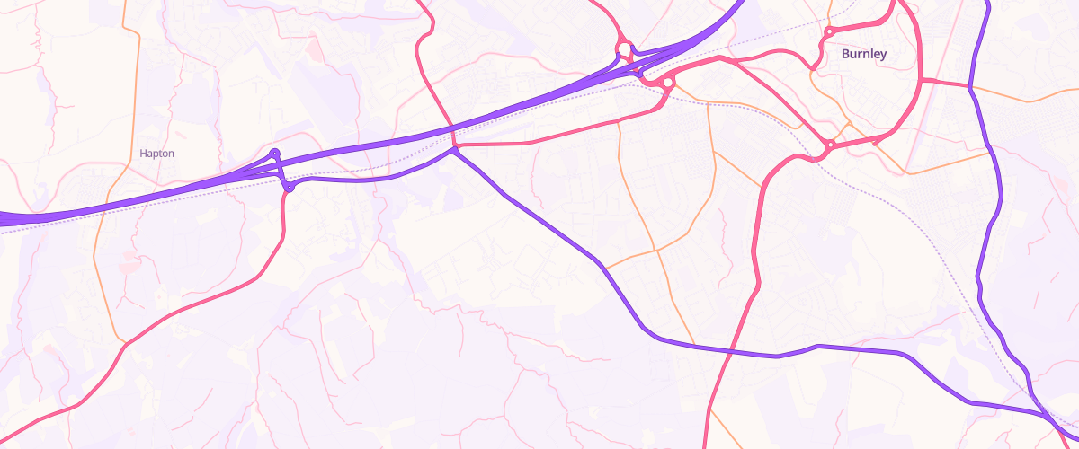 Map showing the location of Rossendale Road Service Station