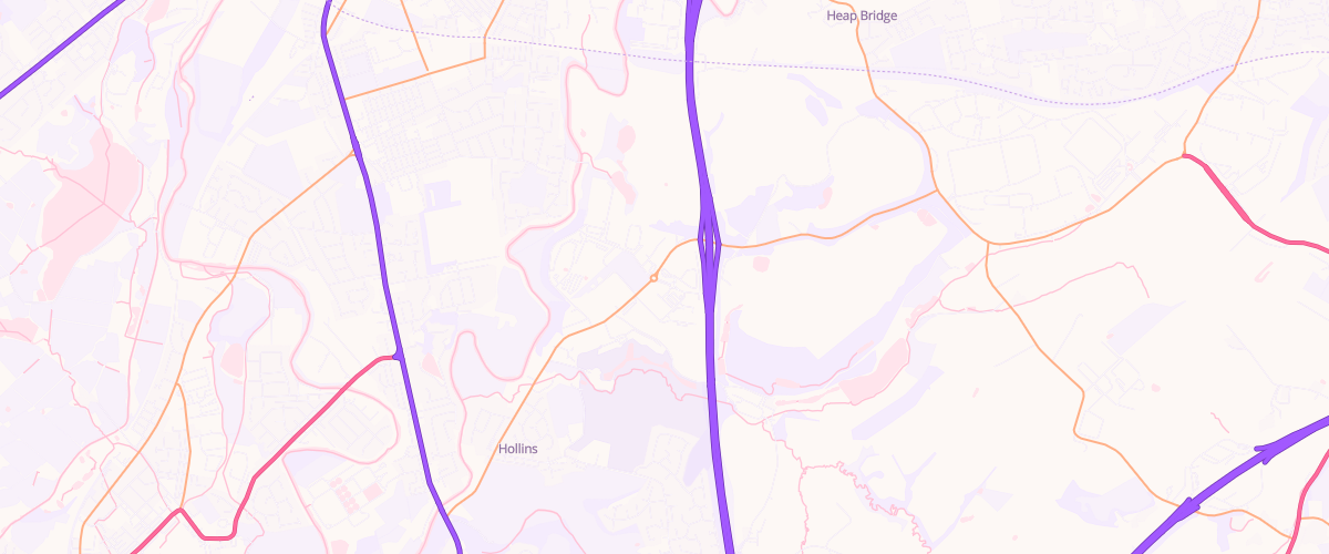 Map showing the location of Asda Pilsworth