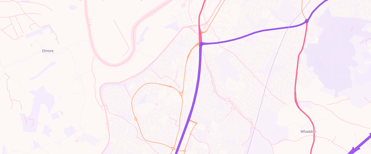 Map showing the location of Tgc Quedgeley