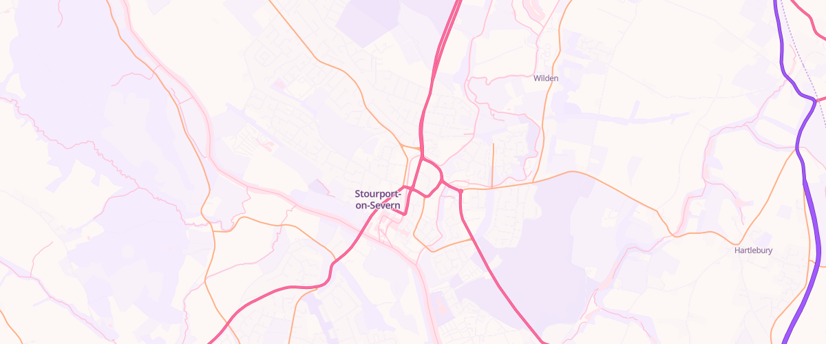 Map showing the location of Asda Stourport Express Petrol