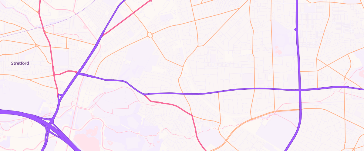 Map showing the location of Chorlton Esso Express