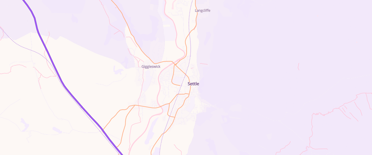 Map showing the location of Asda Settle Express Petrol