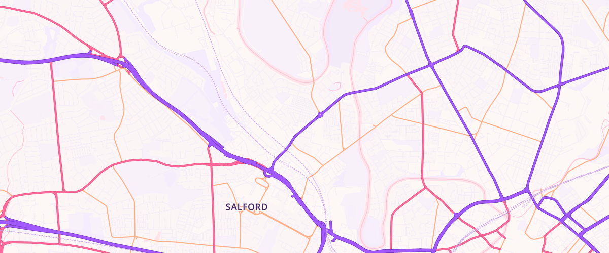 Map showing the location of Shell Salford