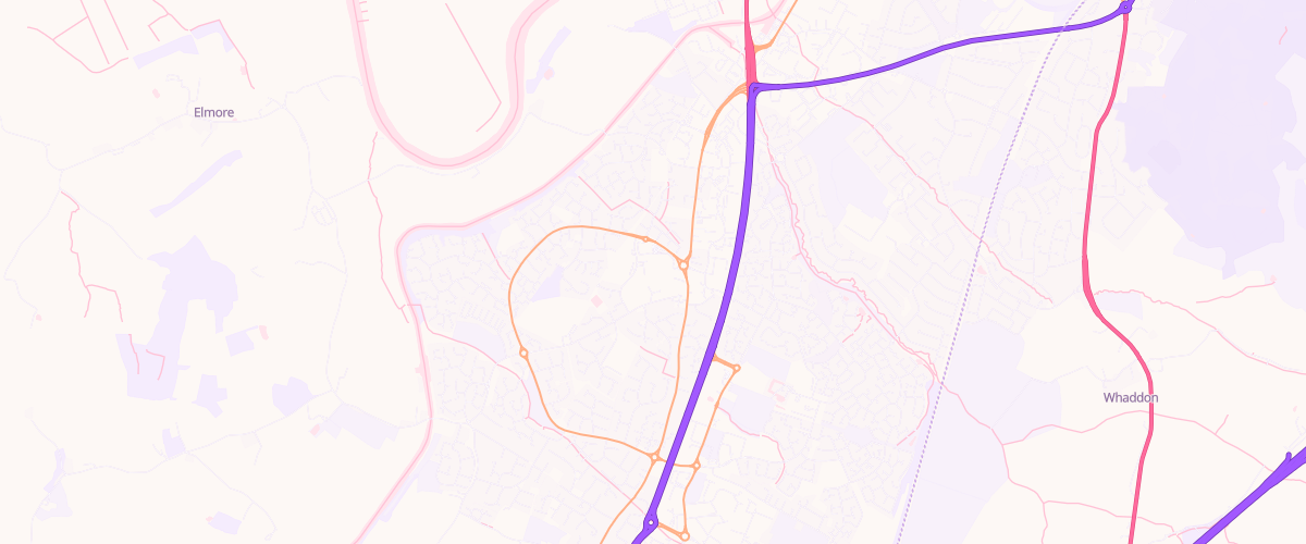 Map showing the location of Gloucester Quedgeley Extra Petrol