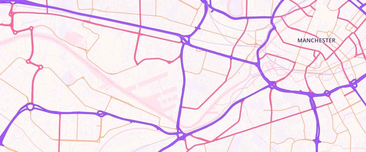 Map showing the location of Mfg Salford