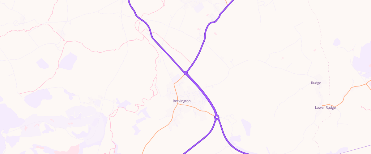 Map showing the location of Beckington Sf Connect