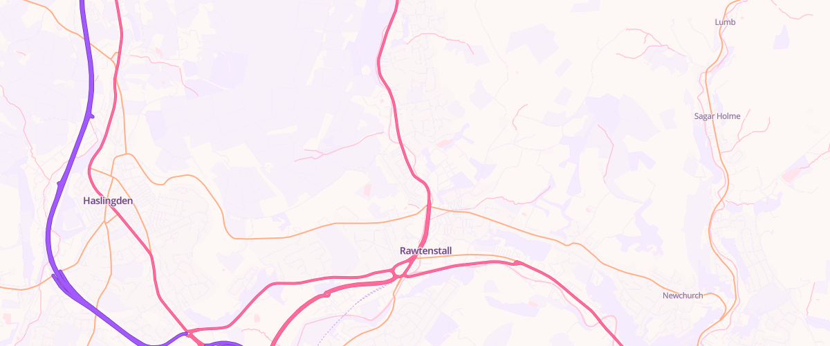 Map showing the location of Gem Rawtenstall