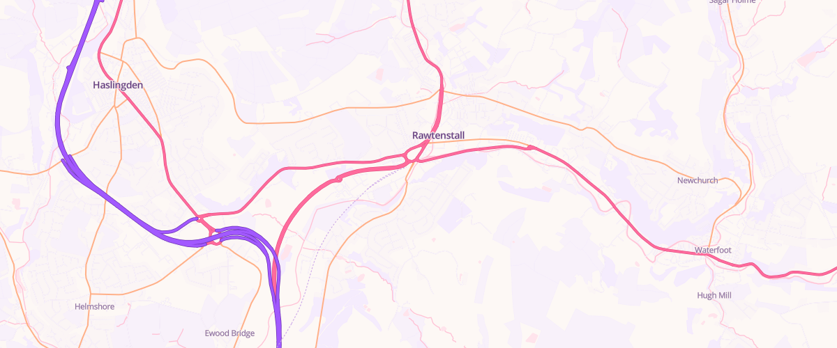 Map showing the location of Tesco Rawtenstall Petrol Filling