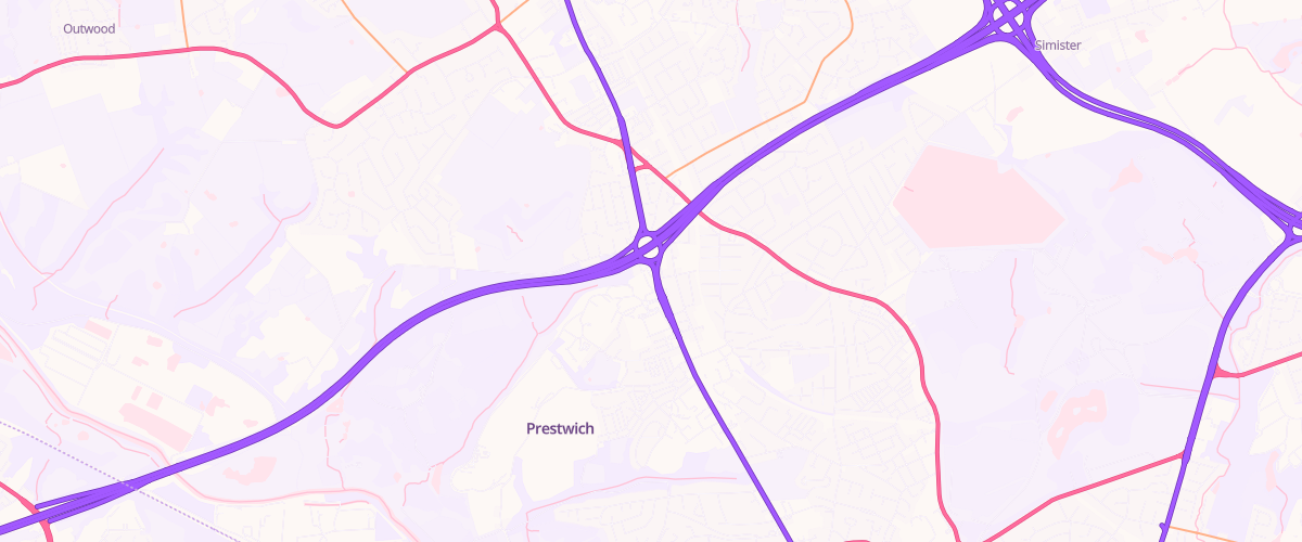 Map showing the location of Mfg Prestwich