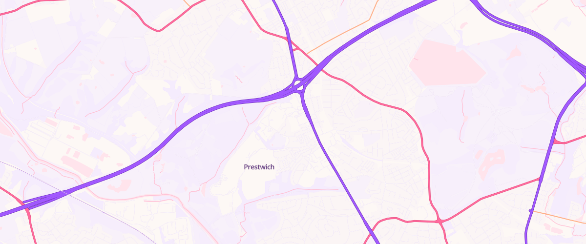 Map showing the location of Prestwich Superstore Petrol Filling