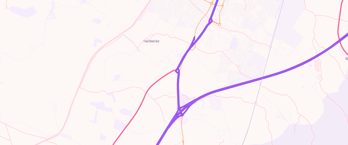 Map showing the location of Hardwicke Sf Connect