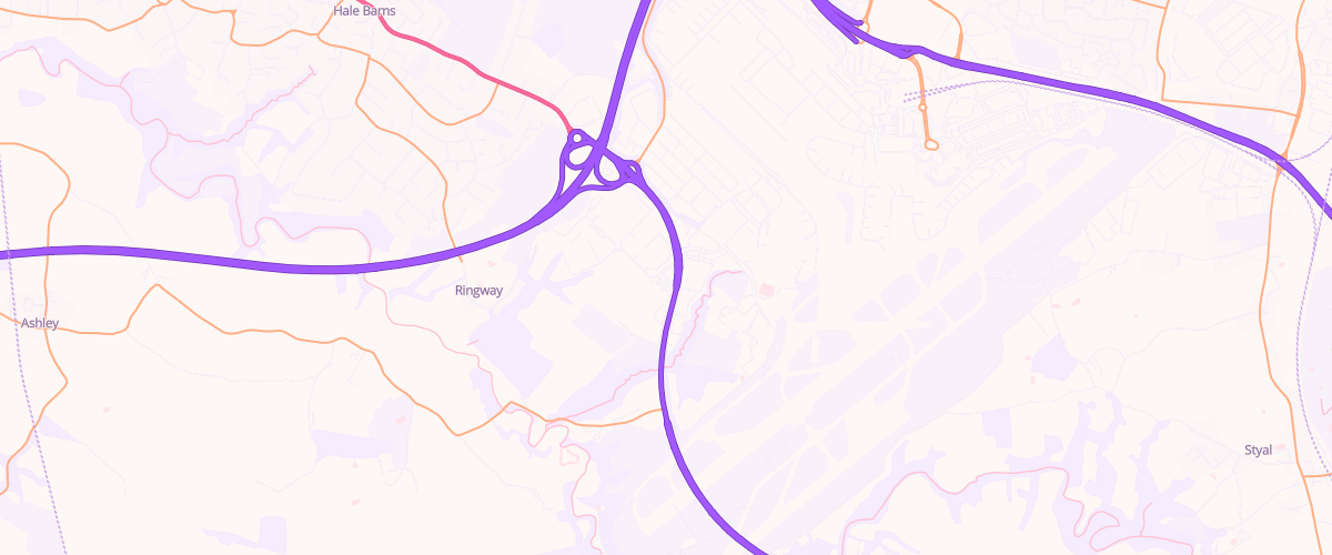Map showing the location of Airport City Sf Connect