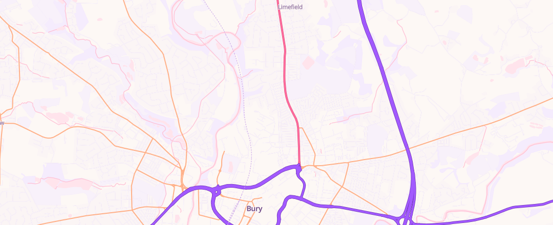Map showing Bury Mot Centre Limited, Bury