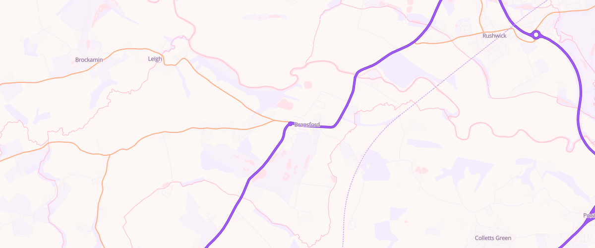 Map showing the location of Bransford Fuel Express Automat
