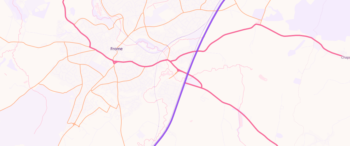 Map showing the location of Asda Frome Superstore