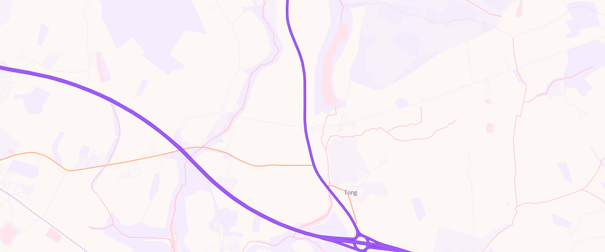 Map showing the location of Tong Service Station