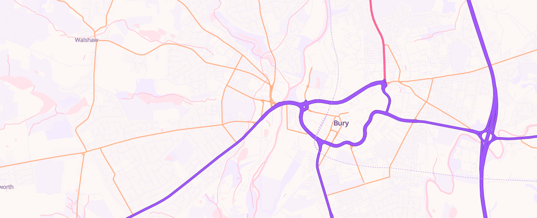 Map showing Halfords Autocentre, Bury