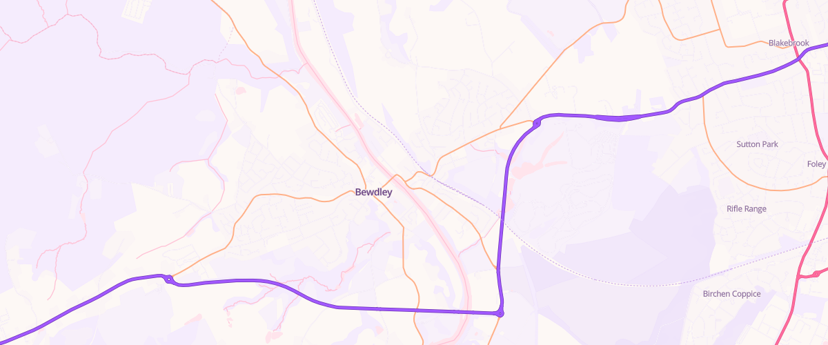 Map showing the location of Tgc Bewdley Bridge