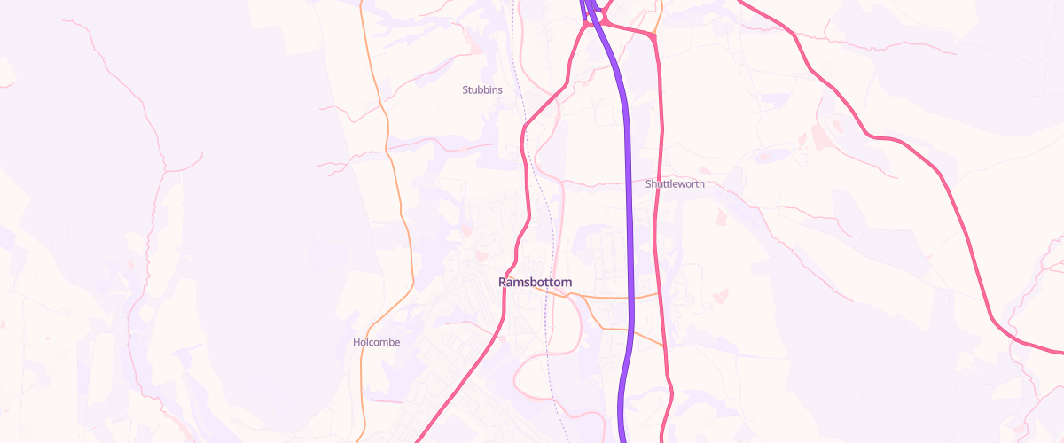 Map showing the location of Eg Ramsbottom Pfs