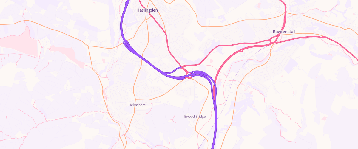Map showing the location of Rossendale Haslingden Superstore Petrol