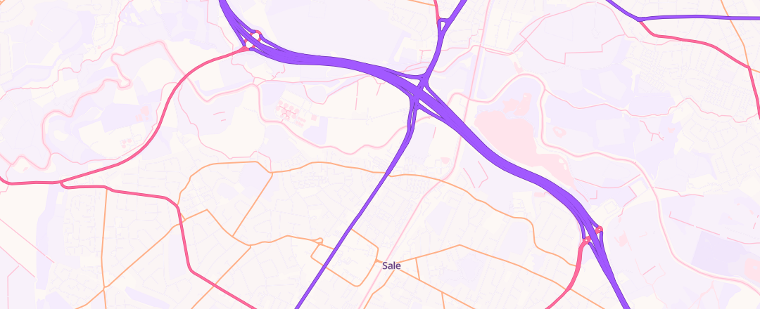 Map showing Dryden Motors, Sale