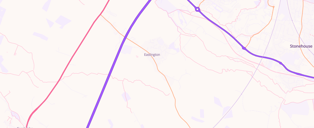 Map showing Bath Road Garage, Stonehouse