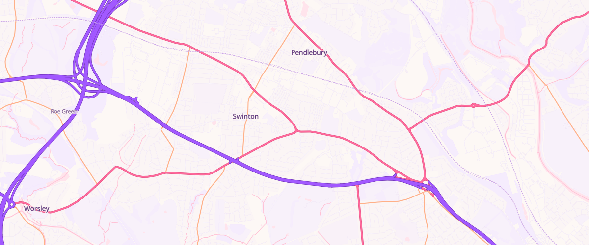 Map showing the location of Chorley Road Service Station